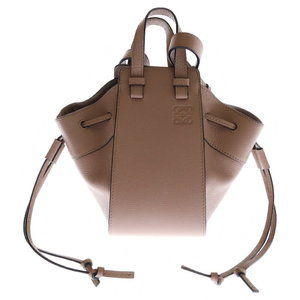 Loewe Hammock Drawstring Leather Shoulder Bag Pink